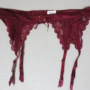 Victoria’s Secret burgundy red garter belt
